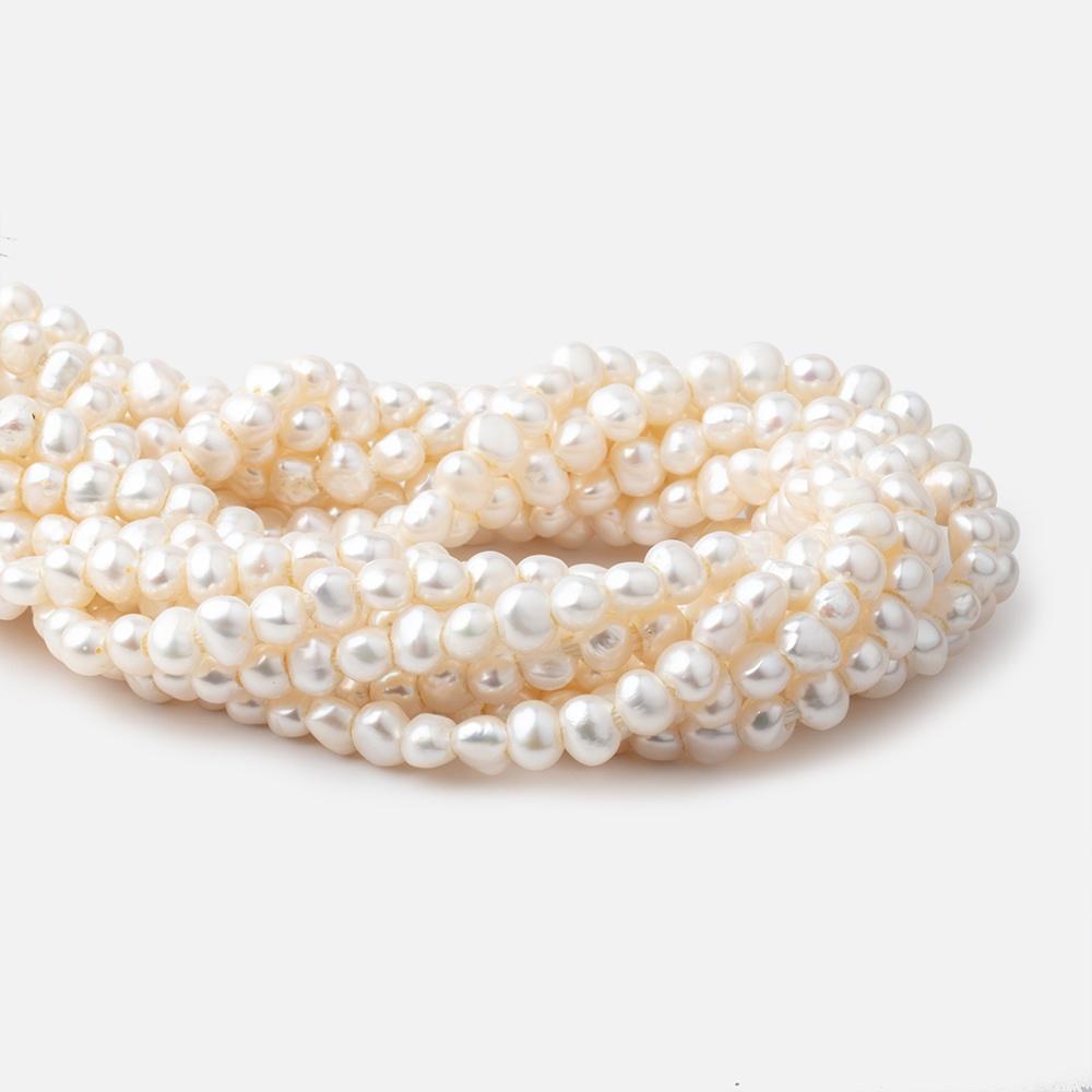 7mm Cream Baroque 2mm Large Hole Pearls 15 inch 63 pieces (ONLINE ORDER ONLY)