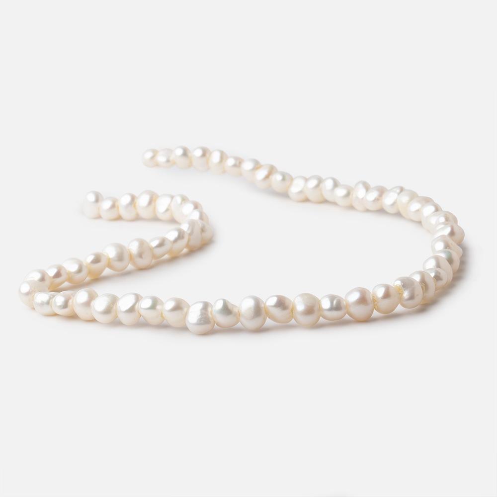7mm Cream Baroque 2mm Large Hole Pearls 15 inch 63 pieces (ONLINE ORDER ONLY)