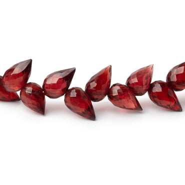 7-8mm Garnet Shoulder Drill Faceted Tear Drop 4 inch 22 Beads (ONLINE ORDER ONLY)