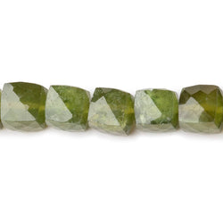 7-8mm Idocrase Faceted Cube Beads 8 inch 26 pieces (ONLINE ORDER ONLY)