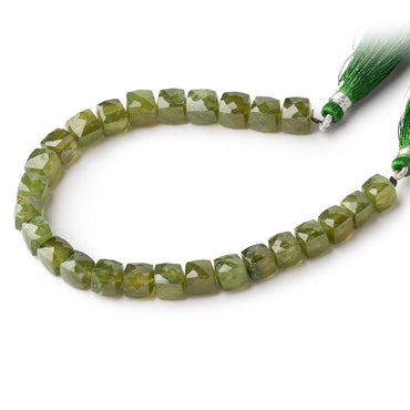 7-8mm Idocrase Faceted Cube Beads 8 inch 26 pieces (ONLINE ORDER ONLY)