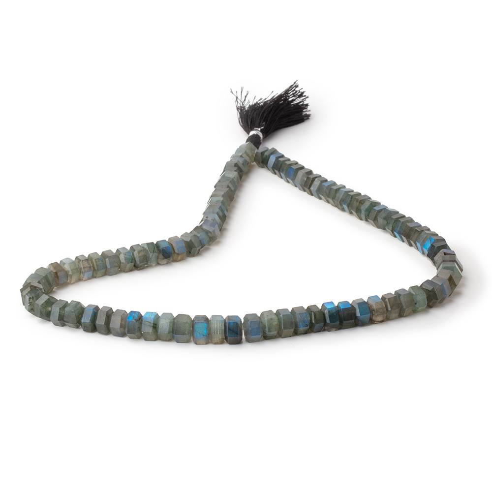 7-8mm Labradorite Faceted Hexagon Beads 16 inch 84 pieces (ONLINE ORDER ONLY)