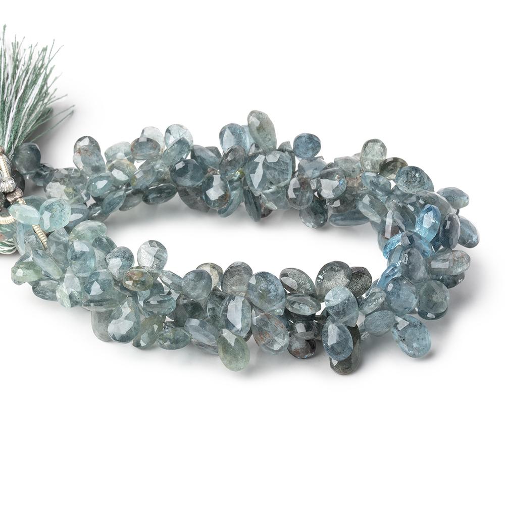 7-8mm Moss Aquamarine Faceted Pear Beads 8 inch 64 pieces (ONLINE ORDER ONLY)