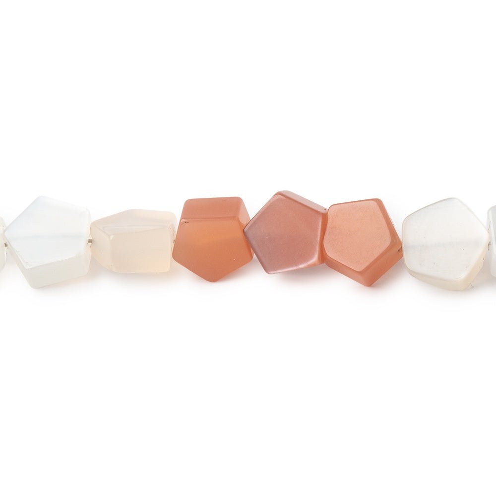 7-8mm Multi Color Moonstone Plain Pentagon Beads 18 inch 63 pieces (ONLINE ORDER ONLY)