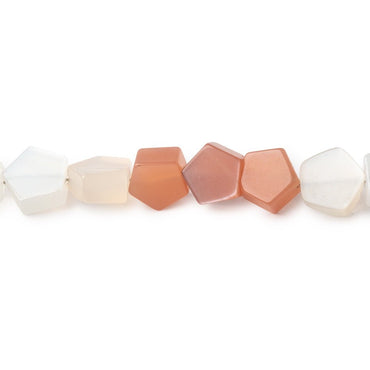 7-8mm Multi Color Moonstone Plain Pentagon Beads 18 inch 63 pieces (ONLINE ORDER ONLY)