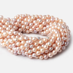 7-8mm Multi Peach Petite Ultra Baroque Freshwater Pearls 16 inch 48 Beads AAA (ONLINE ORDER ONLY)