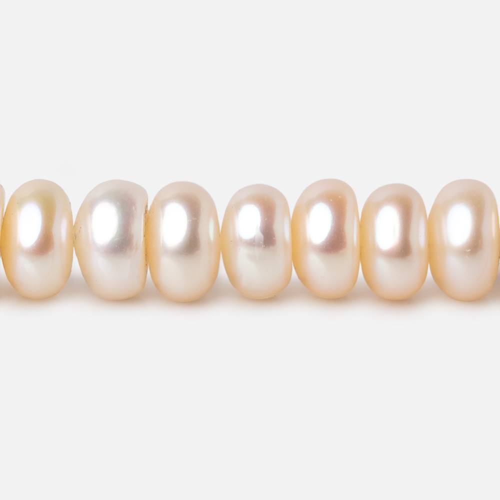7-8mm Pale Peach Button Freshwater Pearl Beads 15.5 inch 88 pieces (ONLINE ORDER ONLY)