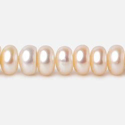 7-8mm Pale Peach Button Freshwater Pearl Beads 15.5 inch 88 pieces (ONLINE ORDER ONLY)
