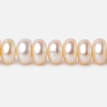 7-8mm Pale Peach Button Freshwater Pearl Beads 15.5 inch 88 pieces (ONLINE ORDER ONLY)
