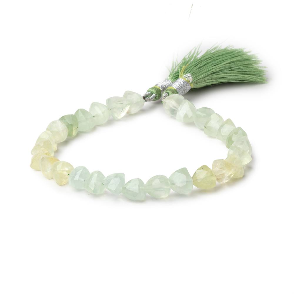 7-8mm Prehnite Faceted Trillion Beads 8 inch 24 pieces (ONLINE ORDER ONLY)