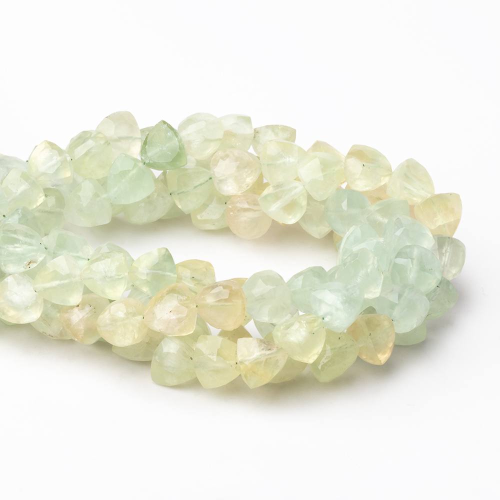 7-8mm Prehnite Faceted Trillion Beads 8 inch 24 pieces (ONLINE ORDER ONLY)