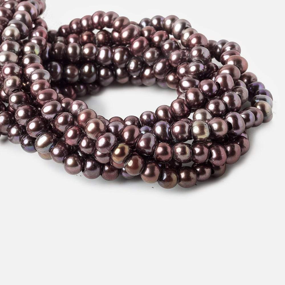 7-8mm Raisin Large Hole Off Round Freshwater Pearl 2.5mm drill hole, 15 inch, 64 pieces (ONLINE ORDER ONLY)