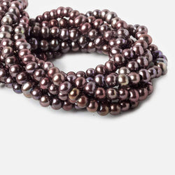 7-8mm Raisin Large Hole Off Round Freshwater Pearl 2.5mm drill hole, 15 inch, 64 pieces (ONLINE ORDER ONLY)