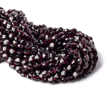 7-8mm Rhodolite Garnet Faceted Coin Beads 13 inch 45 pieces (ONLINE ORDER ONLY)