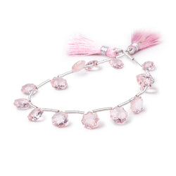 7-8mm Rose Quartz Concave Faceted Starburst Beads 8 inch 15 pieces AAA (ONLINE ORDER ONLY)