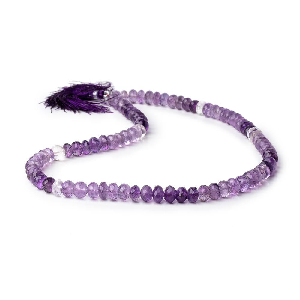 7-8mm Shaded Amethyst Faceted Rondelle Beads 16 inch 84 pieces (ONLINE ORDER ONLY)