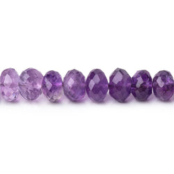 7-8mm Shaded Amethyst Faceted Rondelle Beads 16 inch 84 pieces (ONLINE ORDER ONLY)