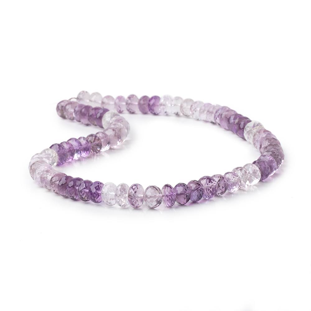 6mm Shaded Amethyst & Pink Amethyst Faceted Rondelles 14 inch 68 Beads (ONLINE ORDER ONLY)