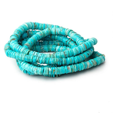 7-8mm Sleeping Beauty Turquoise Plain Heishi Beads 14 inch 215 pieces (ONLINE ORDER ONLY)