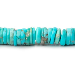 7-8mm Sleeping Beauty Turquoise Plain Heishi Beads 14 inch 215 pieces (ONLINE ORDER ONLY)