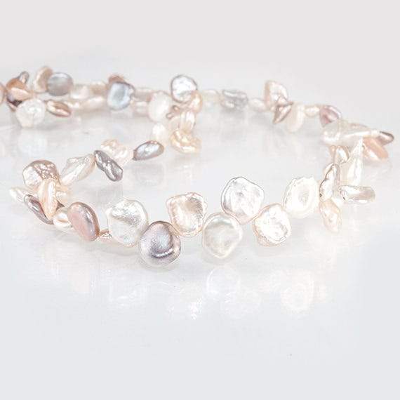 7-8mm Tri-Color Top Drilled Keshi Freshwater Pearls 16 inch 72 pieces (ONLINE ORDER ONLY)
