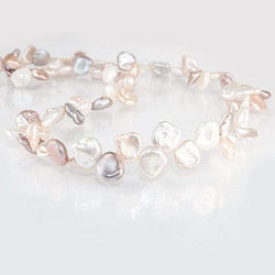 7-8mm Tri-Color Top Drilled Keshi Freshwater Pearls 16 inch 72 pieces (ONLINE ORDER ONLY)