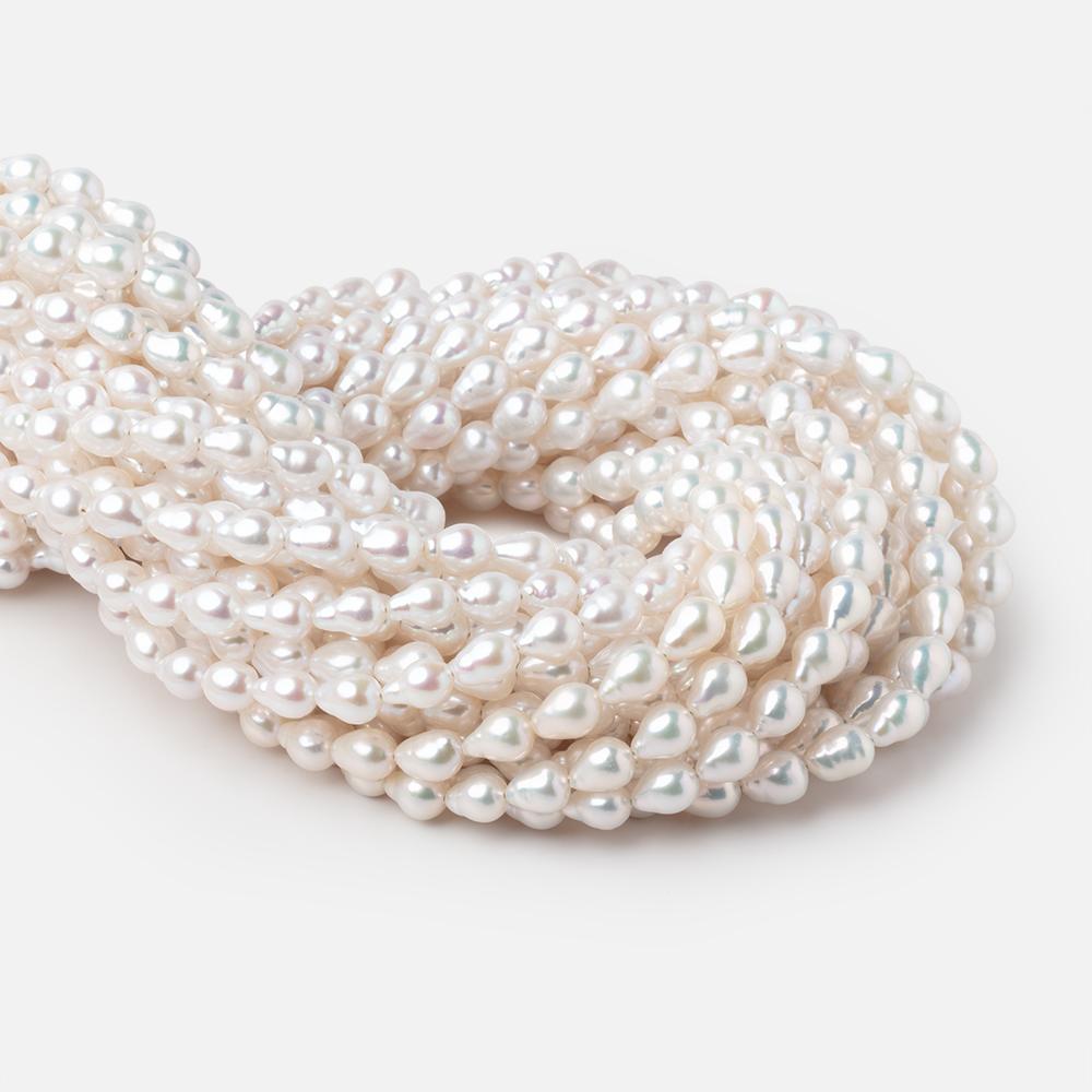 7-8mm White Chinese Akoya Saltwater Pearls 15.5 inch 50 Beads (ONLINE ORDER ONLY)