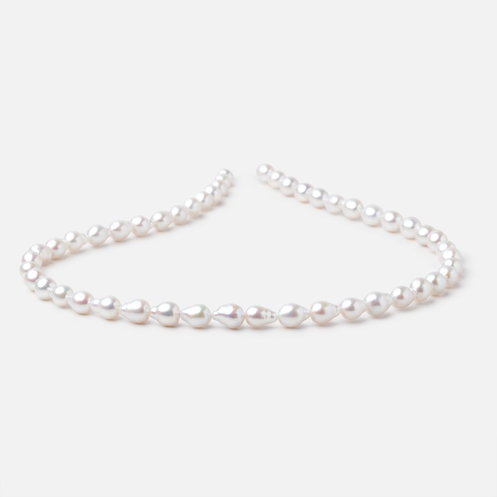 7-8mm White Chinese Akoya Saltwater Pearls 15.5 inch 50 Beads (ONLINE ORDER ONLY)