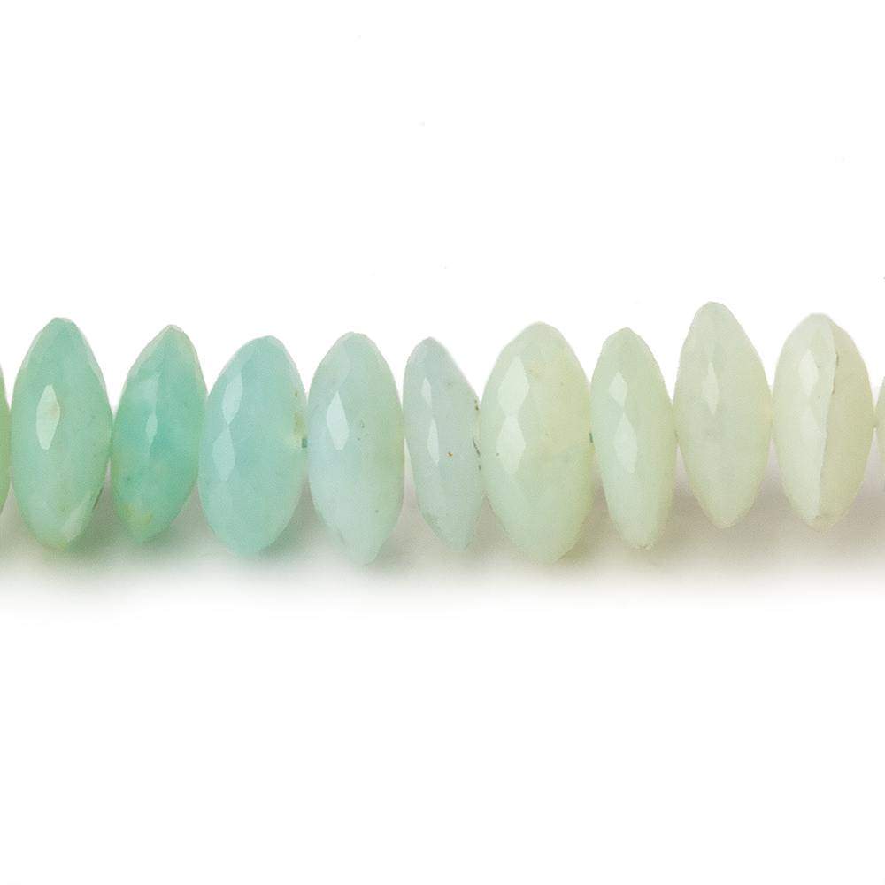 7-9.5mm Blue Peruvian Opal German Faceted Rondelles 16 inch 108 pieces (ONLINE ORDER ONLY)