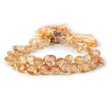 7-9.5mm Imperial Topaz Faceted Heart Beads 8 inch 49 pieces (ONLINE ORDER ONLY)