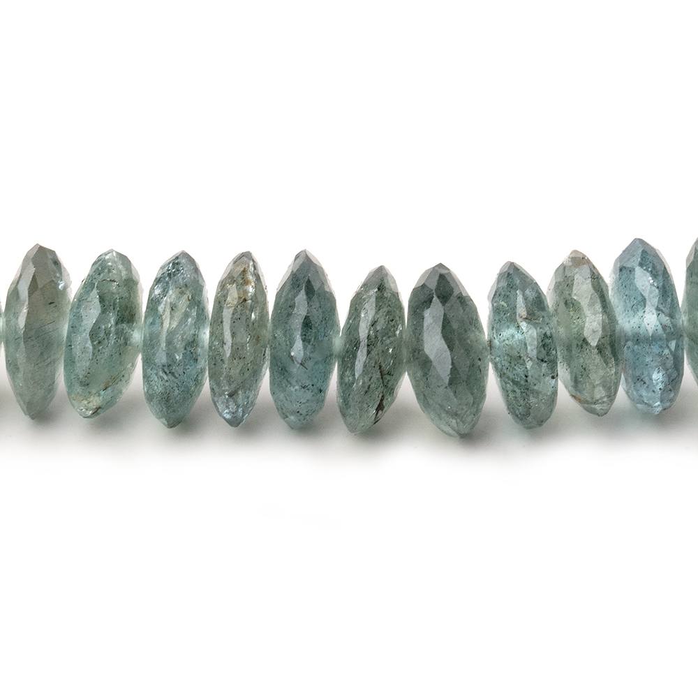 9-11mm Moss Aquamarine German Faceted Rondelle beads 16 inch 105 pieces (ONLINE ORDER ONLY)