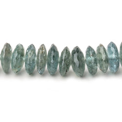 9-11mm Moss Aquamarine German Faceted Rondelle beads 16 inch 105 pieces (ONLINE ORDER ONLY)