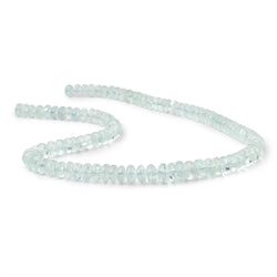 7-9mm Aquamarine Faceted Rondelle Beads 17 inches 105 pieces (ONLINE ORDER ONLY)