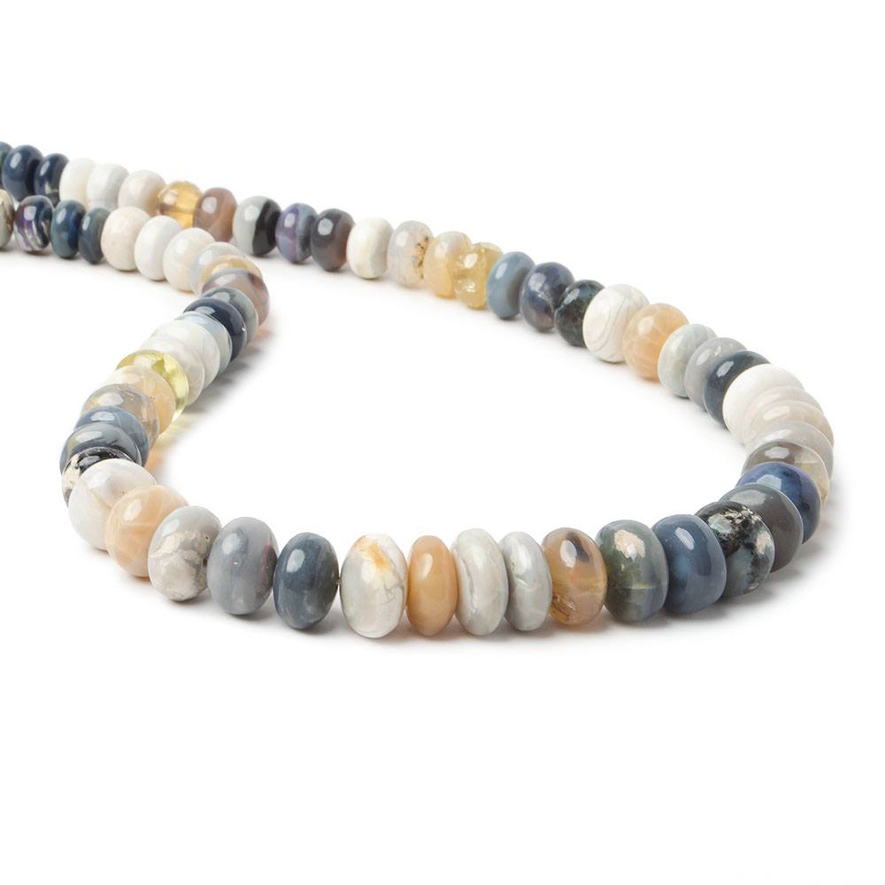 7-9mm Australian Opal plain rondelle beads 17 inch 88 pieces (ONLINE ORDER ONLY)