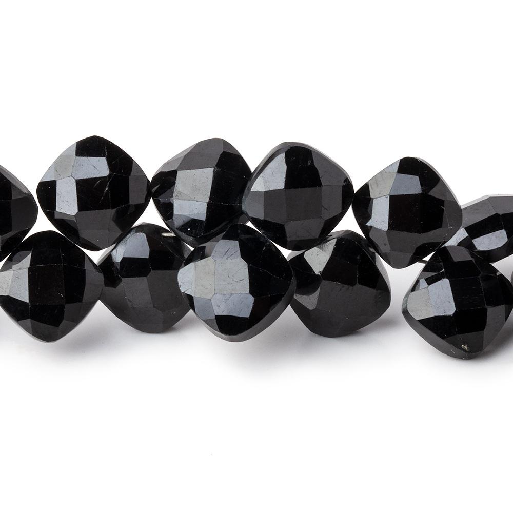 7-9mm Black Spinel Faceted Pillow Beads 16 inch 100 pieces AA (ONLINE ORDER ONLY)