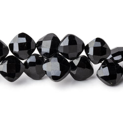 7-9mm Black Spinel Faceted Pillow Beads 16 inch 100 pieces AA (ONLINE ORDER ONLY)