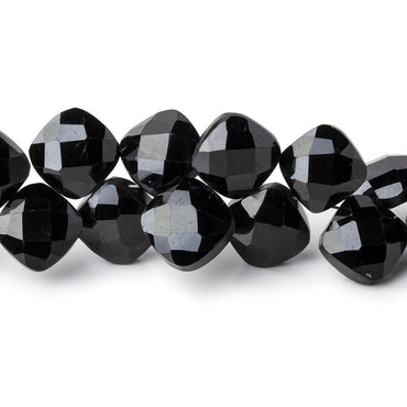7-9mm Black Spinel Faceted Pillow Beads 16 inch 100 pieces AA (ONLINE ORDER ONLY)