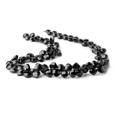 7-9mm Black Spinel Faceted Pillow Beads 16 inch 100 pieces AA (ONLINE ORDER ONLY)