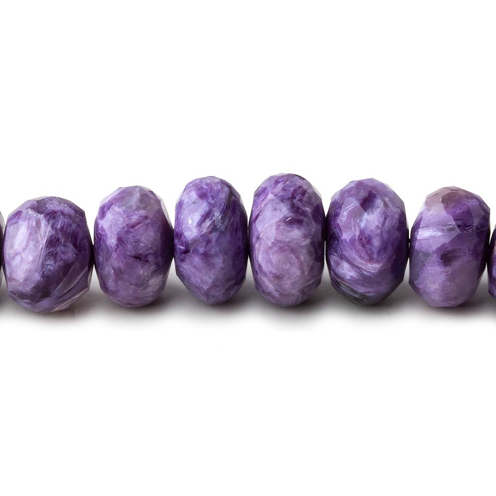 7-9mm Charoite Faceted Rondelle Beads 16 inch 68 pieces A (ONLINE ORDER ONLY)