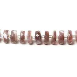 7-9mm Chocolate Moonstone faceted heshi beads 16 inch 99 pieces (ONLINE ORDER ONLY)