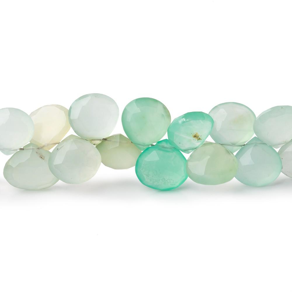 7-9mm Chrysoprase Shaded Faceted Heart Beads 8 inch 52 pieces (ONLINE ORDER ONLY)