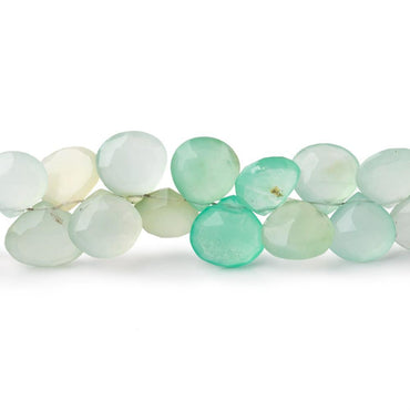 7-9mm Chrysoprase Shaded Faceted Heart Beads 8 inch 52 pieces (ONLINE ORDER ONLY)