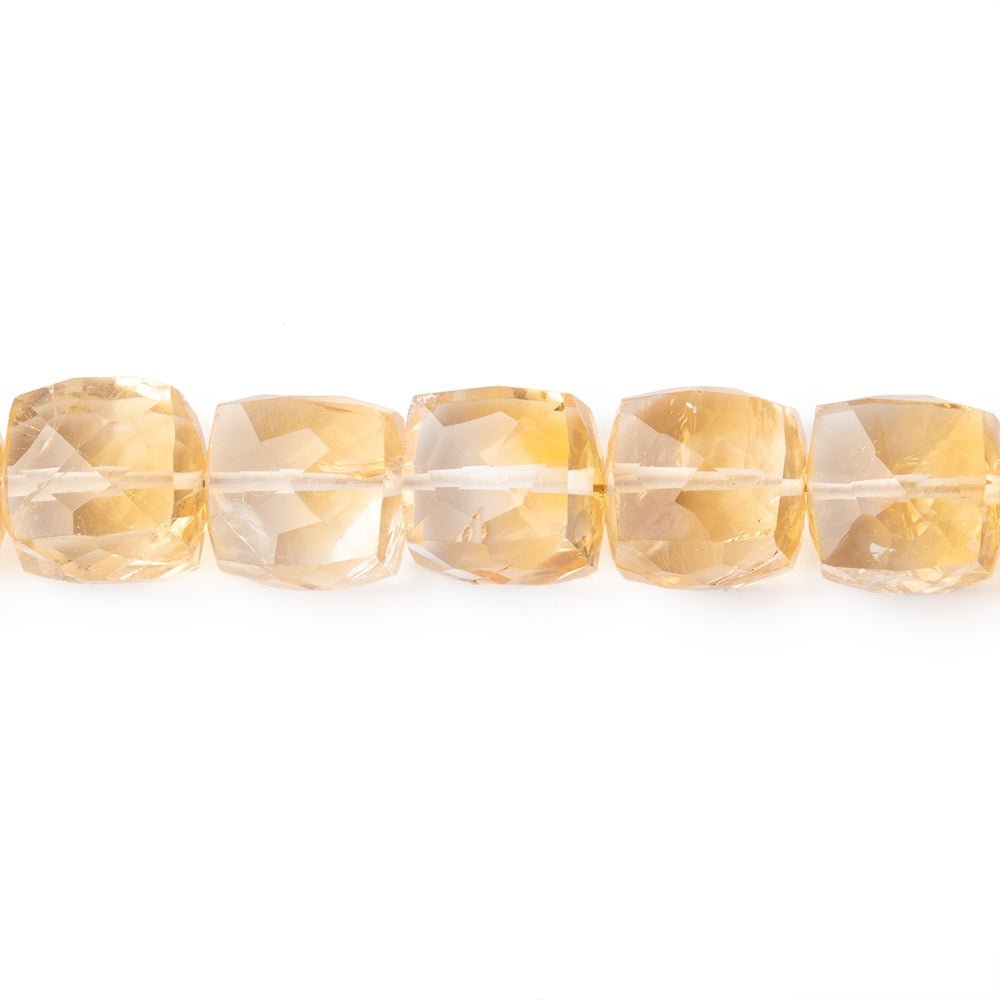 7-9mm Citrine Faceted Cube Beads 7 inch 21 pieces (ONLINE ORDER ONLY)