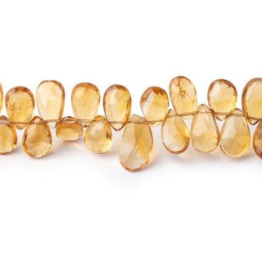 7-9mm Citrine Faceted Pear Beads 8 inch 63 pieces (ONLINE ORDER ONLY)