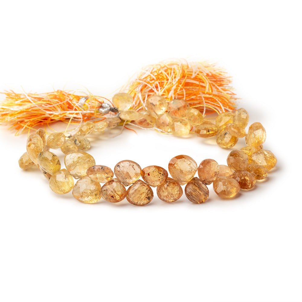 7-9mm Imperial Topaz Faceted Heart Beads 8 inch 52 pieces (ONLINE ORDER ONLY)