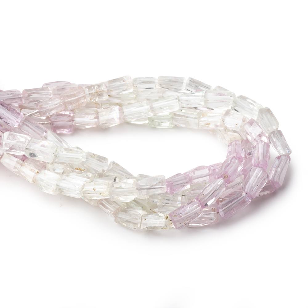 7-9mm Kunzite and Hiddenite Faceted Nugget Beads 8 inch 22 pieces (ONLINE ORDER ONLY)