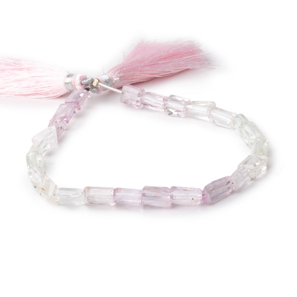 7-9mm Kunzite and Hiddenite Faceted Nugget Beads 8 inch 22 pieces (ONLINE ORDER ONLY)