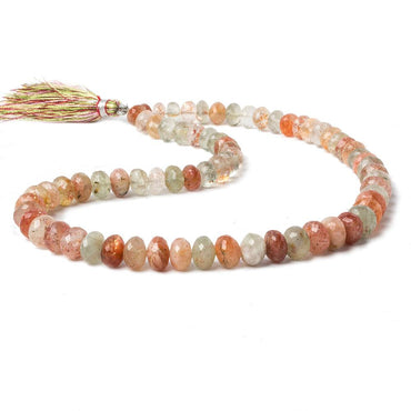 7-9mm Multi Gemstone faceted rondelle beads 16 inch 71 pieces (ONLINE ORDER ONLY)