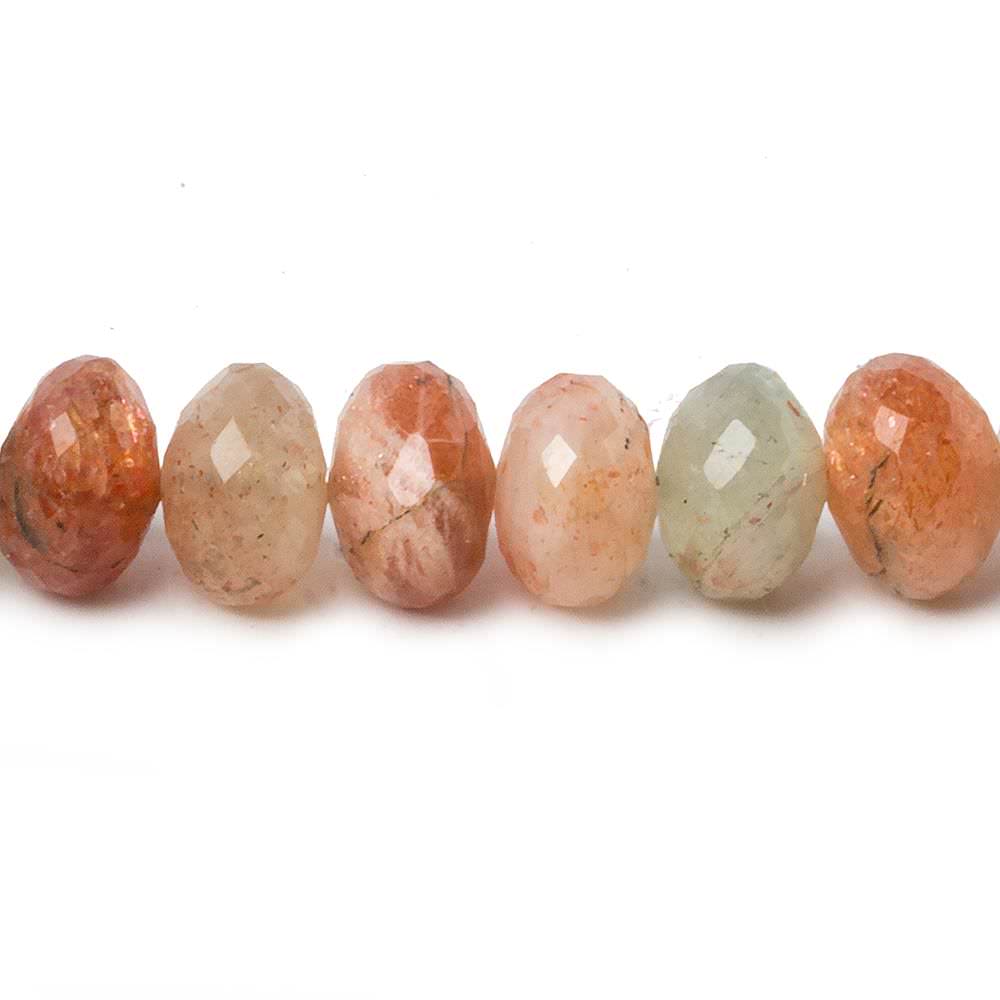 7-9mm Multi Gemstone faceted rondelle beads 16 inch 71 pieces (ONLINE ORDER ONLY)