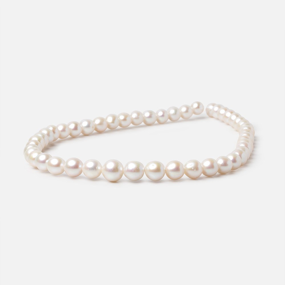 7-9mm Off White Chinese Akoya Saltwater Pearls 15.5 inch 48 pieces A (ONLINE ORDER ONLY)